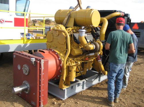 Custom gearbox attached to engine