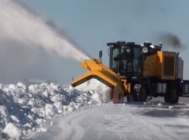 High speed airport snowblower