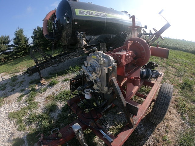 PTO gearbox on rebuilt manure pump